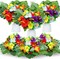 24-Piece Hawaiian Flower Table Centerpieces - Artificial Tropical Palm Leaves & Silk Hibiscus Flowers - Vibrant Luau Party Decorations for Safari, Jungle, Beach BBQ, and Summer Birthday Table Decor